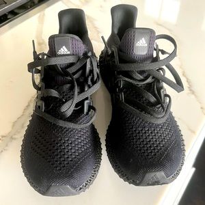 Men’s ADIDAS Ultra 4D Triple Black Tennis Shoes.